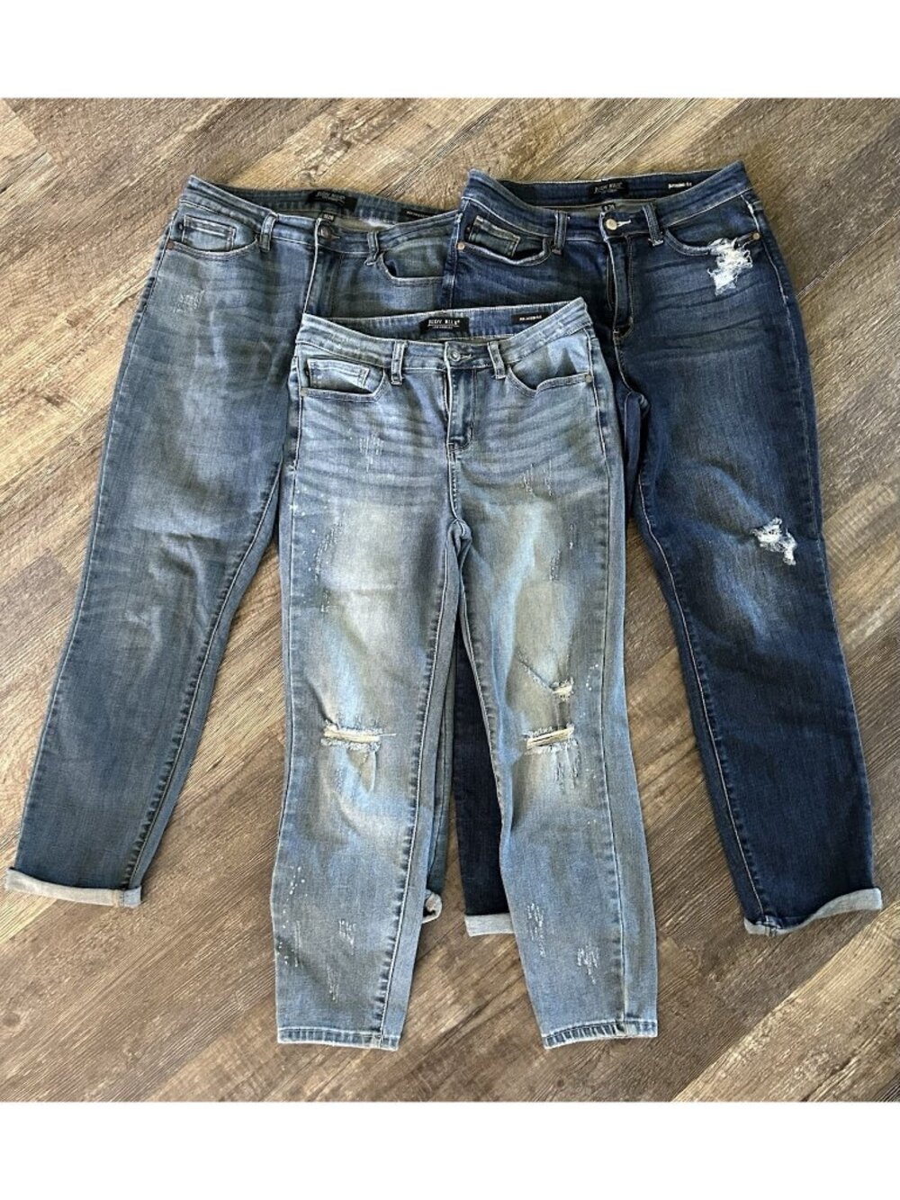 Lot of 3 Judy Blue Jeans Denim Size 9/29 Relaxed, & 2 Boyfriend Fit